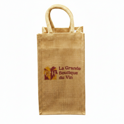 Goa jute bag for 4 x 75cl bottles, 17x17x33cm, custom factory/reprint