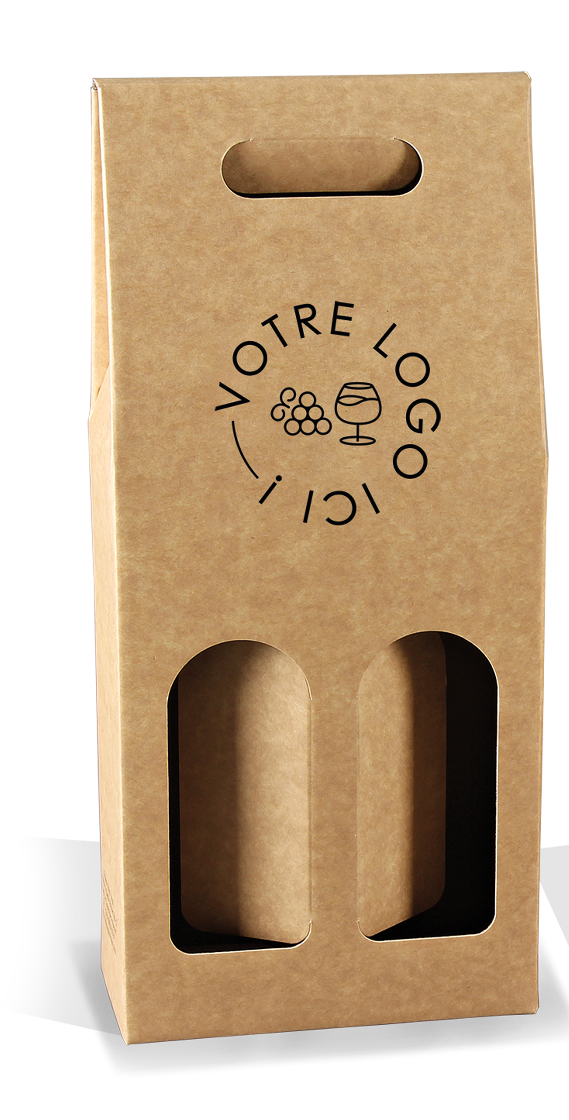 Valisette carton offset 2 btls 18x9x41cm personnalisée