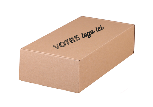 Personalized cardboard box for 2 bottles, 20x9.3x36cm