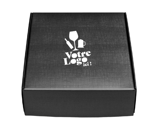 Milan-New York-Riga cardboard gift box, 3 bottles - 27x9x34cm, personalized