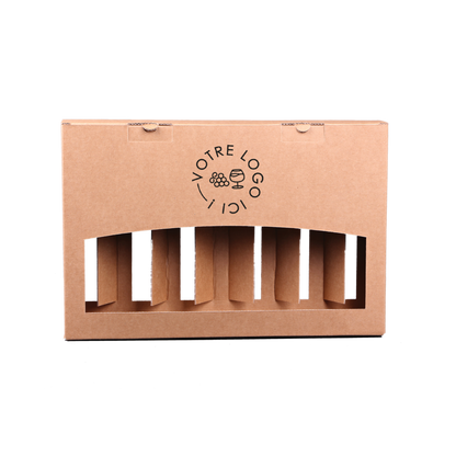 Valisette carton 6 bières type Long neck personnalisée
