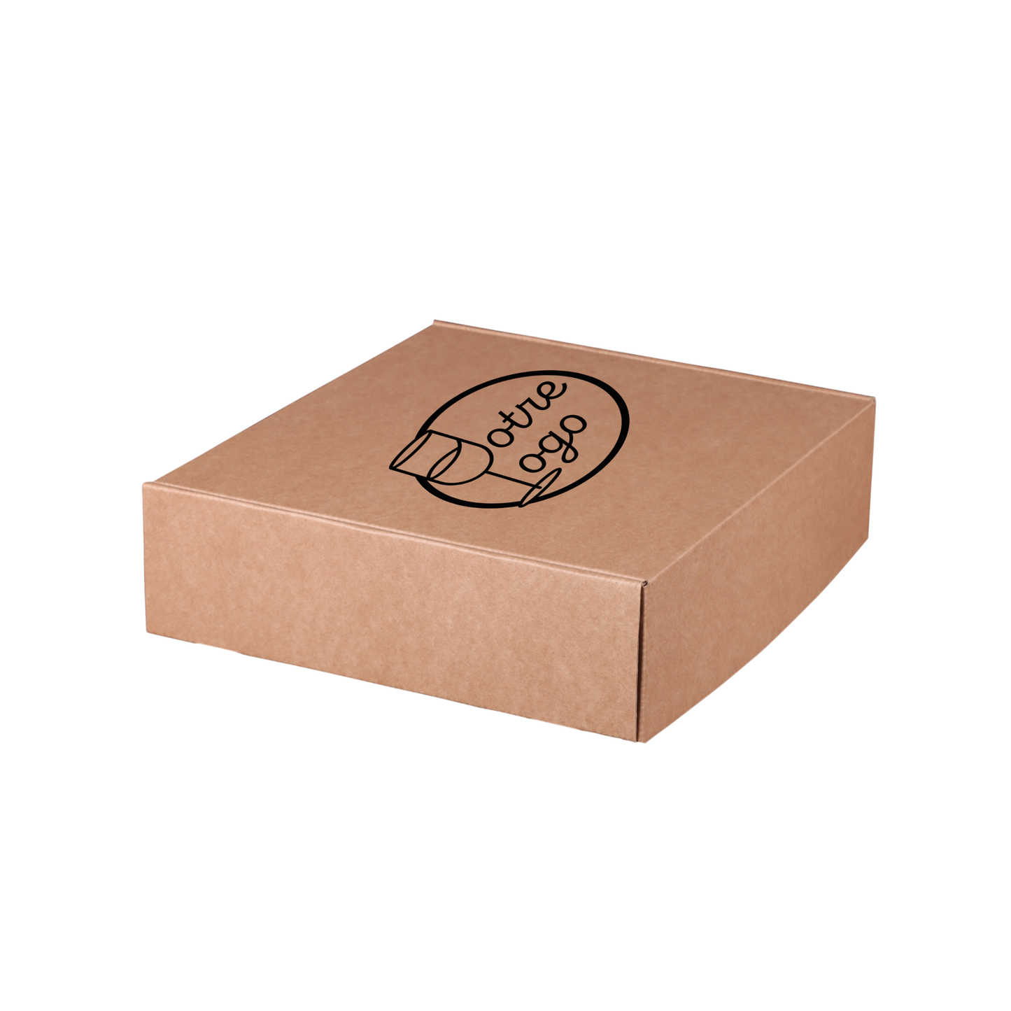 Coffret Atlanta carton kraft lisse 4 bouteilles 30x9x33cm personnalisé - FSC®7