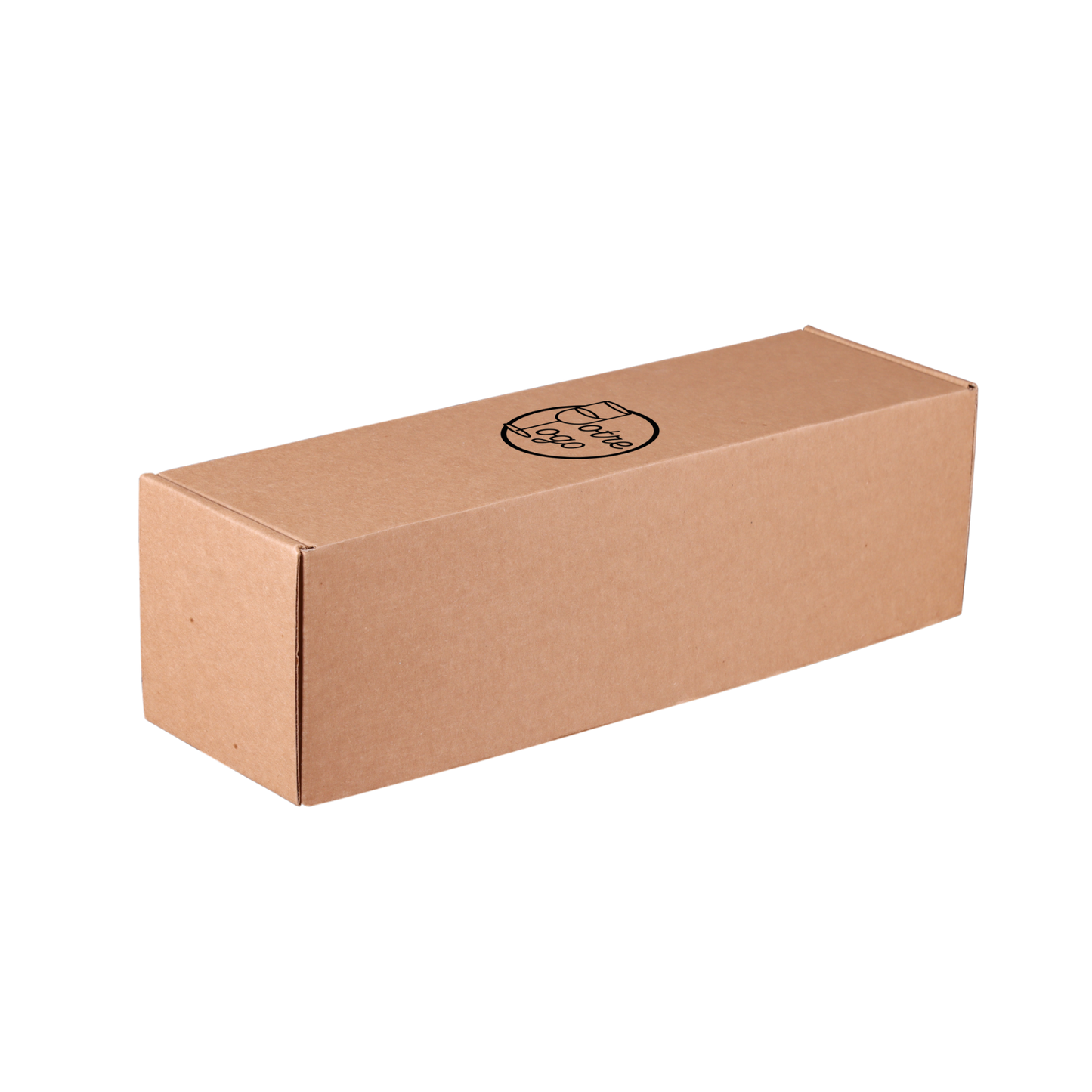 Coffret Atlanta carton kraft lisse magnum 11,5x11,5x39cm personnalisé - FSC®7
