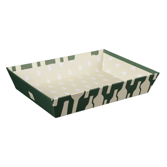 Corbeille  carton rigide rectangle évasée, 34x21x8cm personnalisée