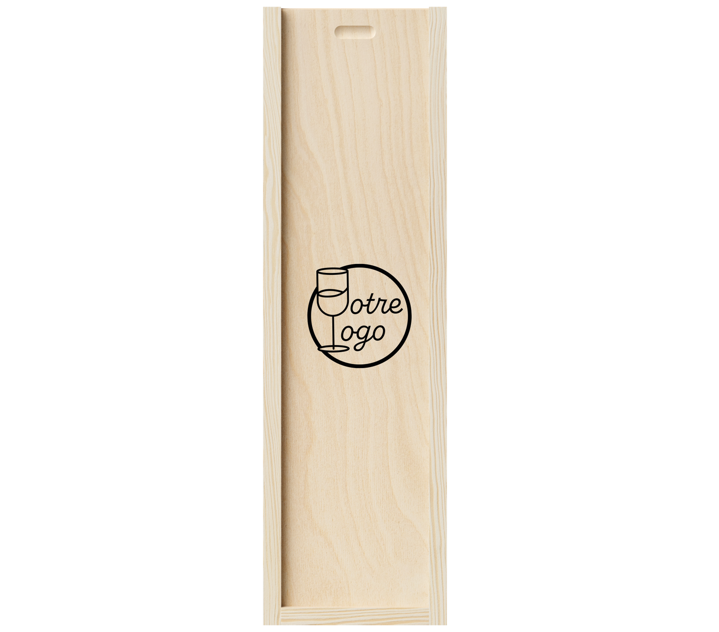 Caisse Tradition bois de Pin 1 btl 9,2x9,2x33cm personnalisée -