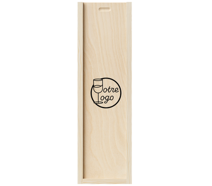Caisse Tradition bois de Pin 1 btl 9,2x9,2x33cm personnalisée -