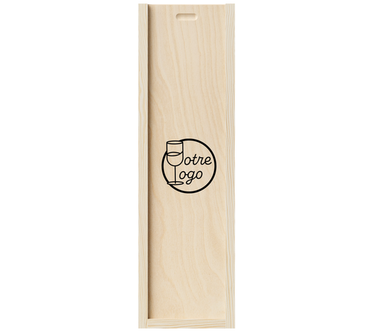 Caisse Tradition bois de Pin 1 btl 9,2x9,2x33cm personnalisée -