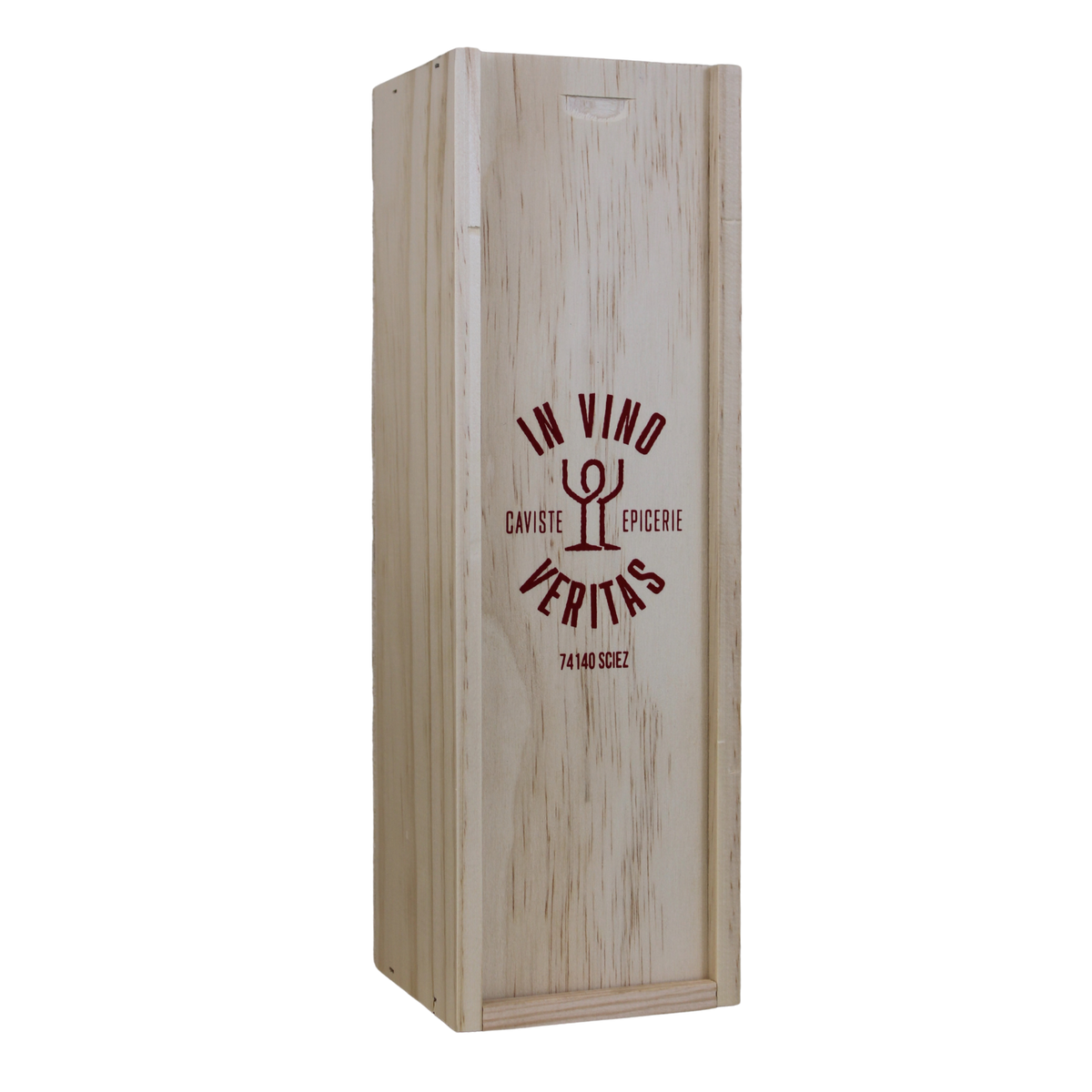 Caisse Tradition bois de Pin 1 btl 9,2x9,2x33cm personnalisée -