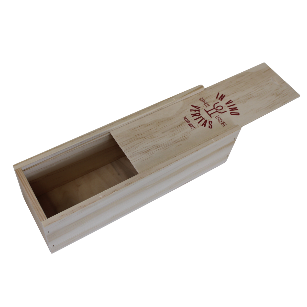 Caisse Tradition bois de Pin 1 btl 9,2x9,2x33cm personnalisée -