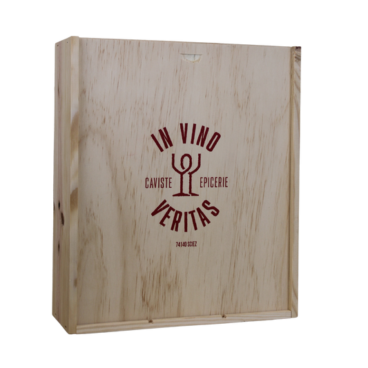 Caisse Tradition bois de Pin 3 btls 28x9x33cm personnalisée-