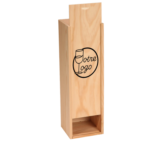 Caisse Tradition bois de Pin magnum 11,5x11,5x40cm personnalisée