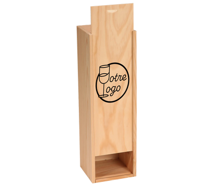 Caisse Tradition bois de Pin Jéroboam 14,5x14,5x45,5cm personnalisée