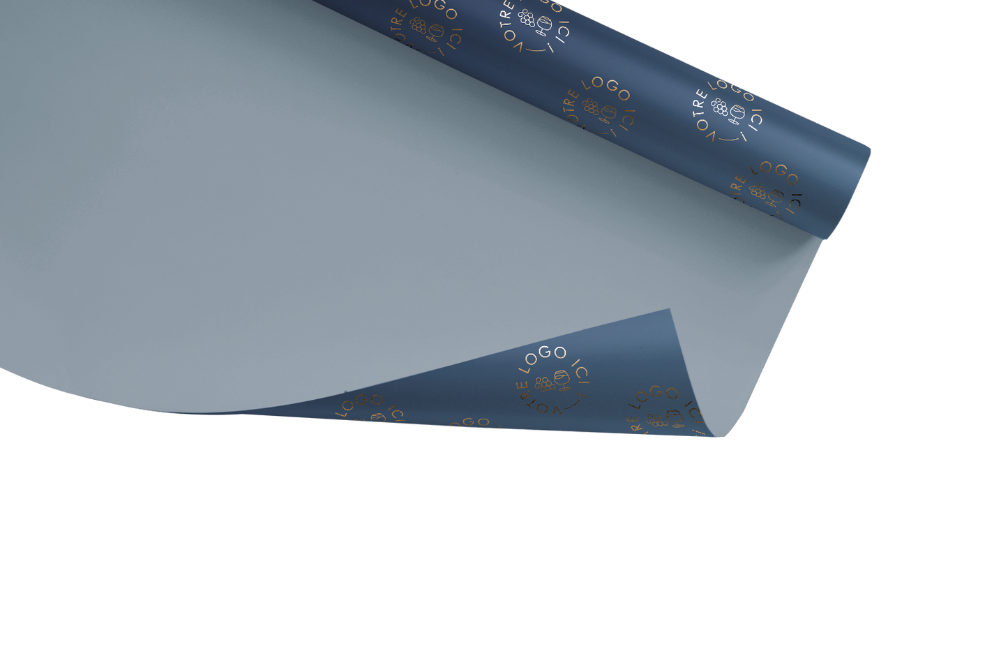 Papier cadeau kraft brun ou blanc bobine 0,70x100m personnalisé