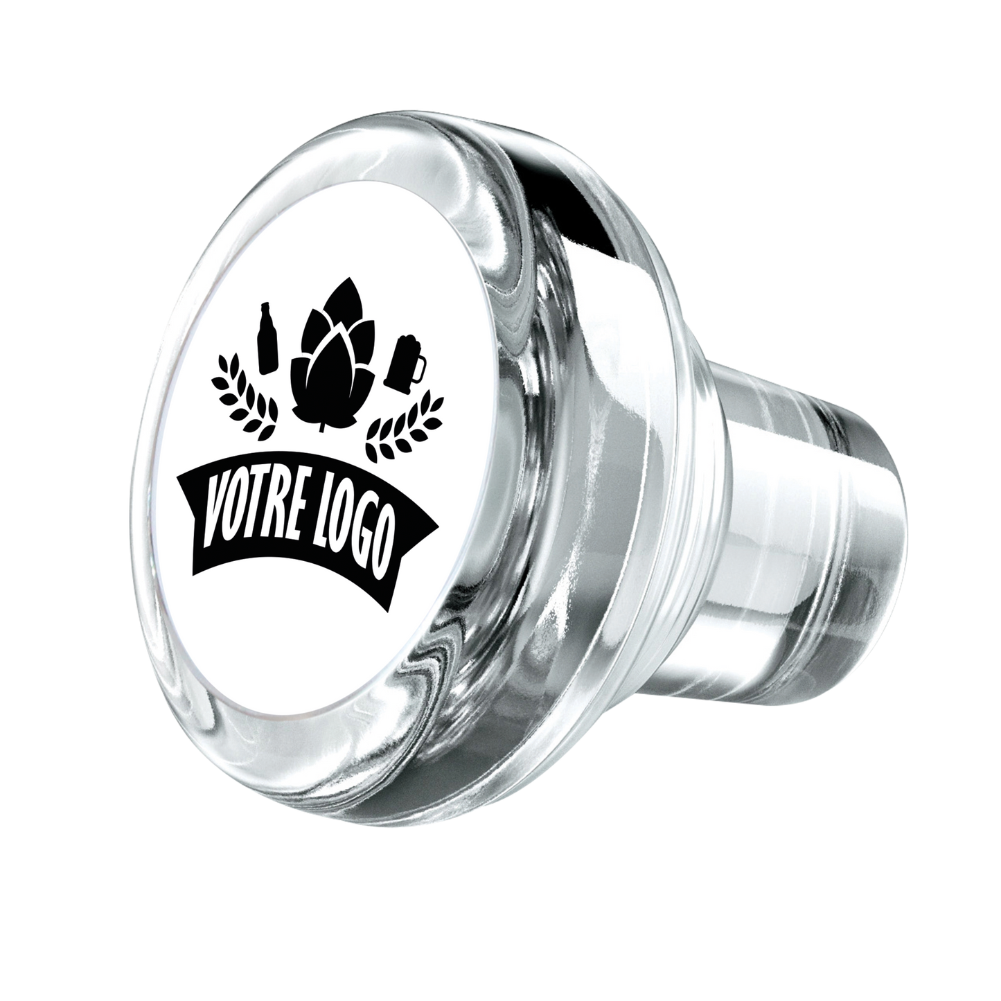 Bouchon Vinolok cristal transparent personnalisé - REF : 760756