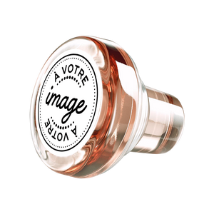 Customizable clear light pink crystal Vinolok stopper