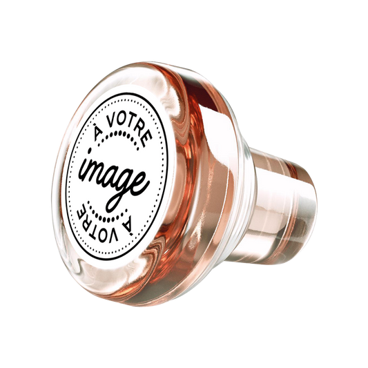 Customizable clear light pink crystal Vinolok stopper