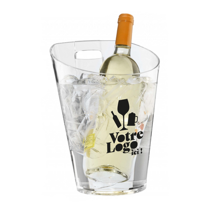Seau Berina plastique blanc/transparent 1 btl personnalisé