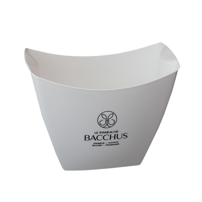 Baltoro white/transparent plastic washbasin, 2 bottles, personalized