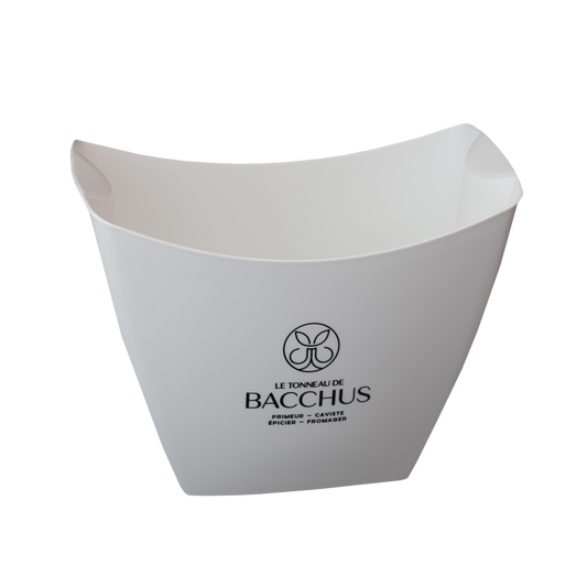 Vasque Baltoro plastique blanc/transparent 2 btls personnalisé