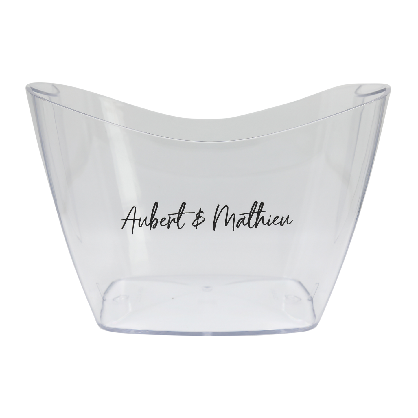 Baltoro white/transparent plastic washbasin, 4/6 bottles, custom-made