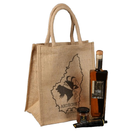 Sac Goa réutilisable toile de jute 6 bouteilles -  Chèvres&Co