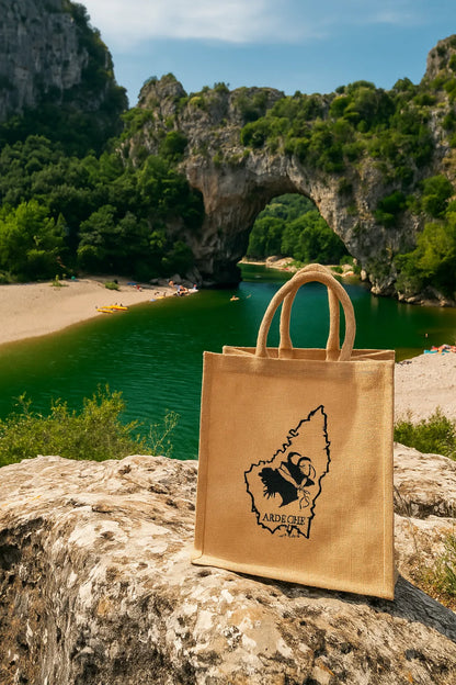 Sac Goa réutilisable toile de jute 6 bouteilles -  Chèvres&Co