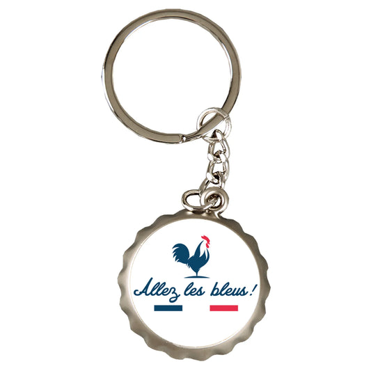 Porte-clé décapsuleur Ivo métal - Allez les Bleus!