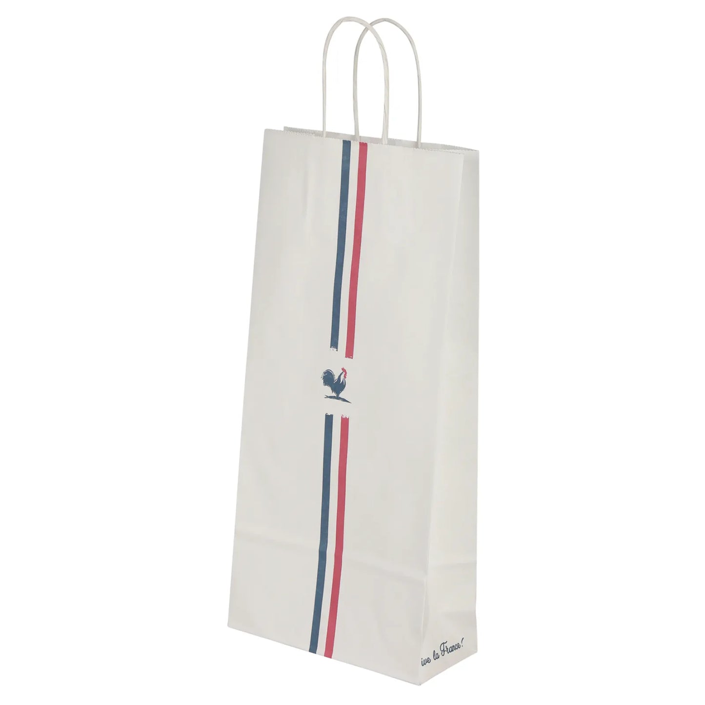 Sac Esprit Eco papier kraft blanc 2 bouteilles - France