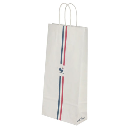 Sac Esprit Eco papier kraft blanc 2 bouteilles - France