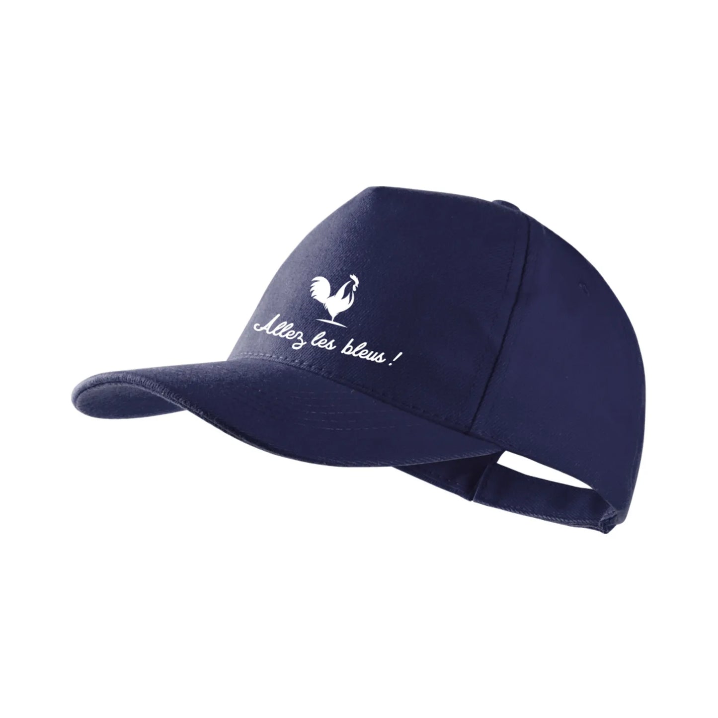 Casquette coton peigné bleu marine décoré - Allez les Bleus !