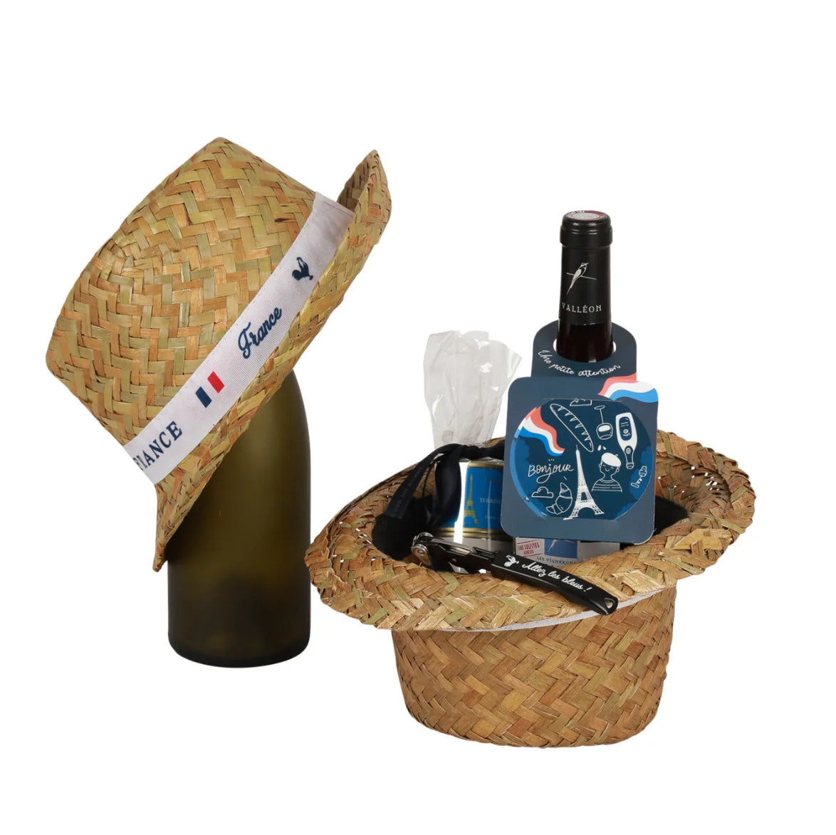 Chapeau Ernest paille bandeau blanc - France