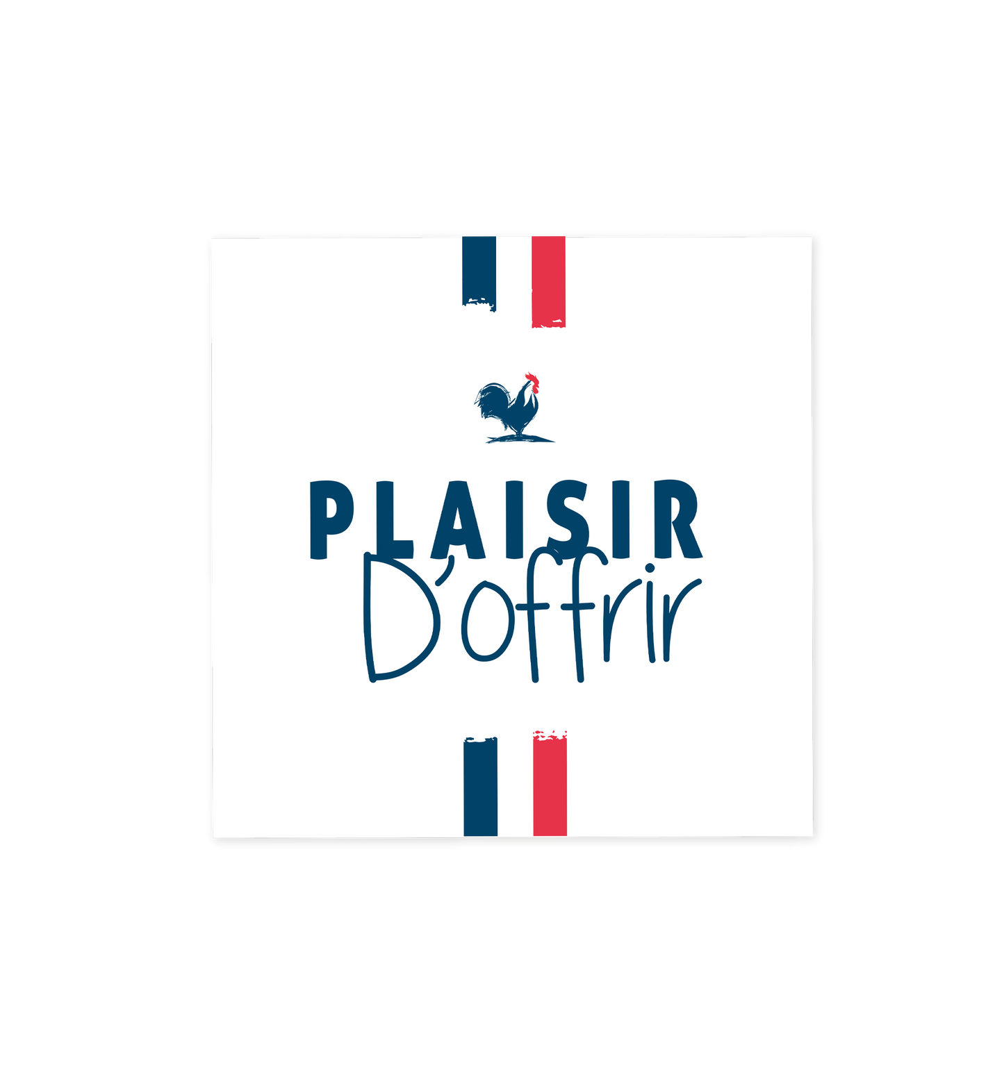 Etiquette adhésive carré en rouleau avec dévidoir - france (boîte de 500)