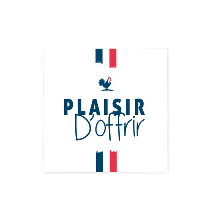 Etiquette adhésive carré en rouleau avec dévidoir - france (boîte de 500)
