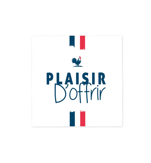 Etiquette adhésive carré en rouleau avec dévidoir - france (boîte de 500)
