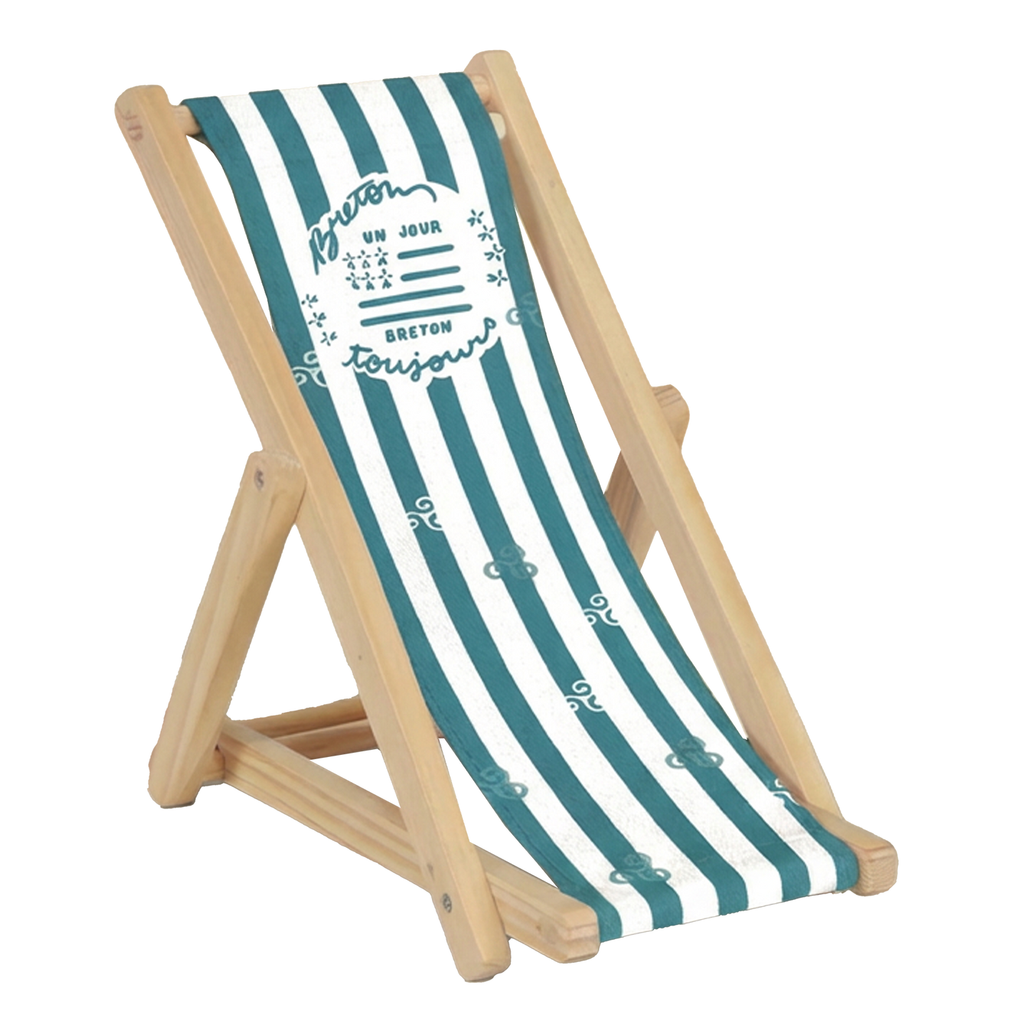 Support bouteille Valentina bois toile - Breton un jour Breton toujours