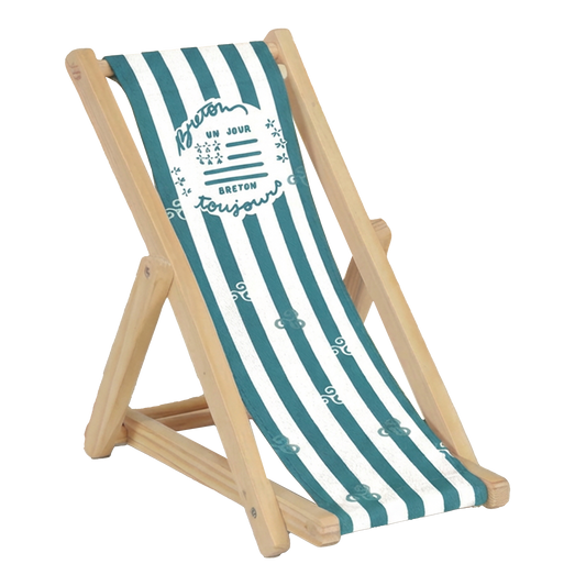 Support bouteille Valentina bois toile - Breton un jour Breton toujours