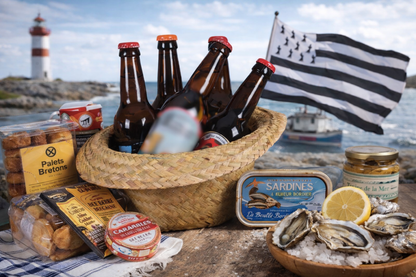 Chapeau Ernest paille naturel bandeau blanc - BZH Bretagne