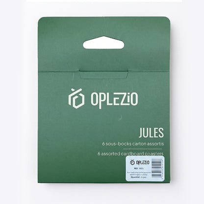 Jules assorted cardboard coasters - BZH Brittany (6 pieces)