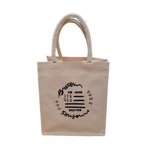 Sac Lorenzo réutilisable toile coton naturel 6 bouteilles - BZH Bretagne