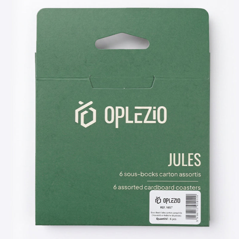Jules mixed cardboard coasters - Chèvres&co Ardèche (6 pieces)