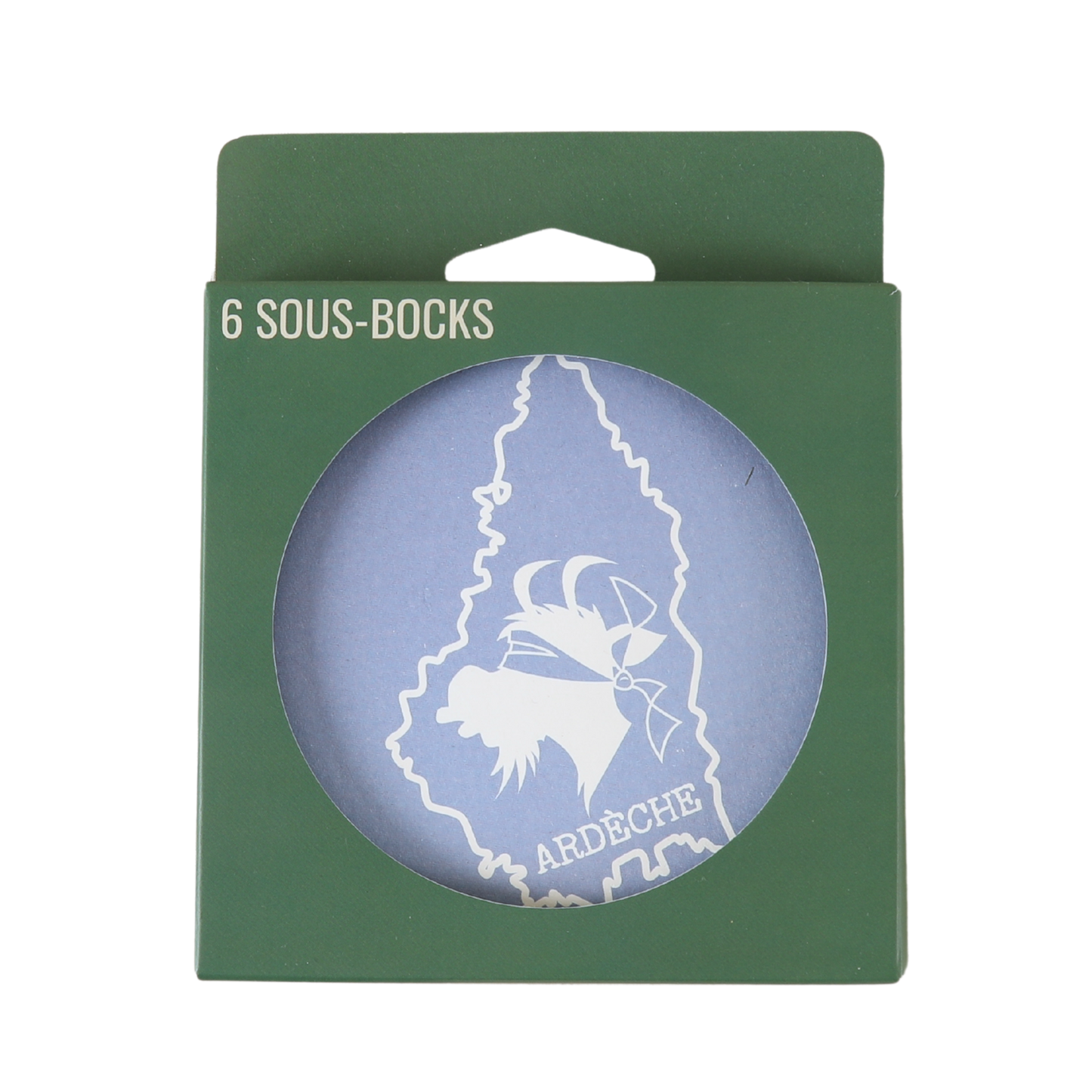 Sous-bock Jules carton panachés - Chèvres&co Ardèche (set de 6 pièces)