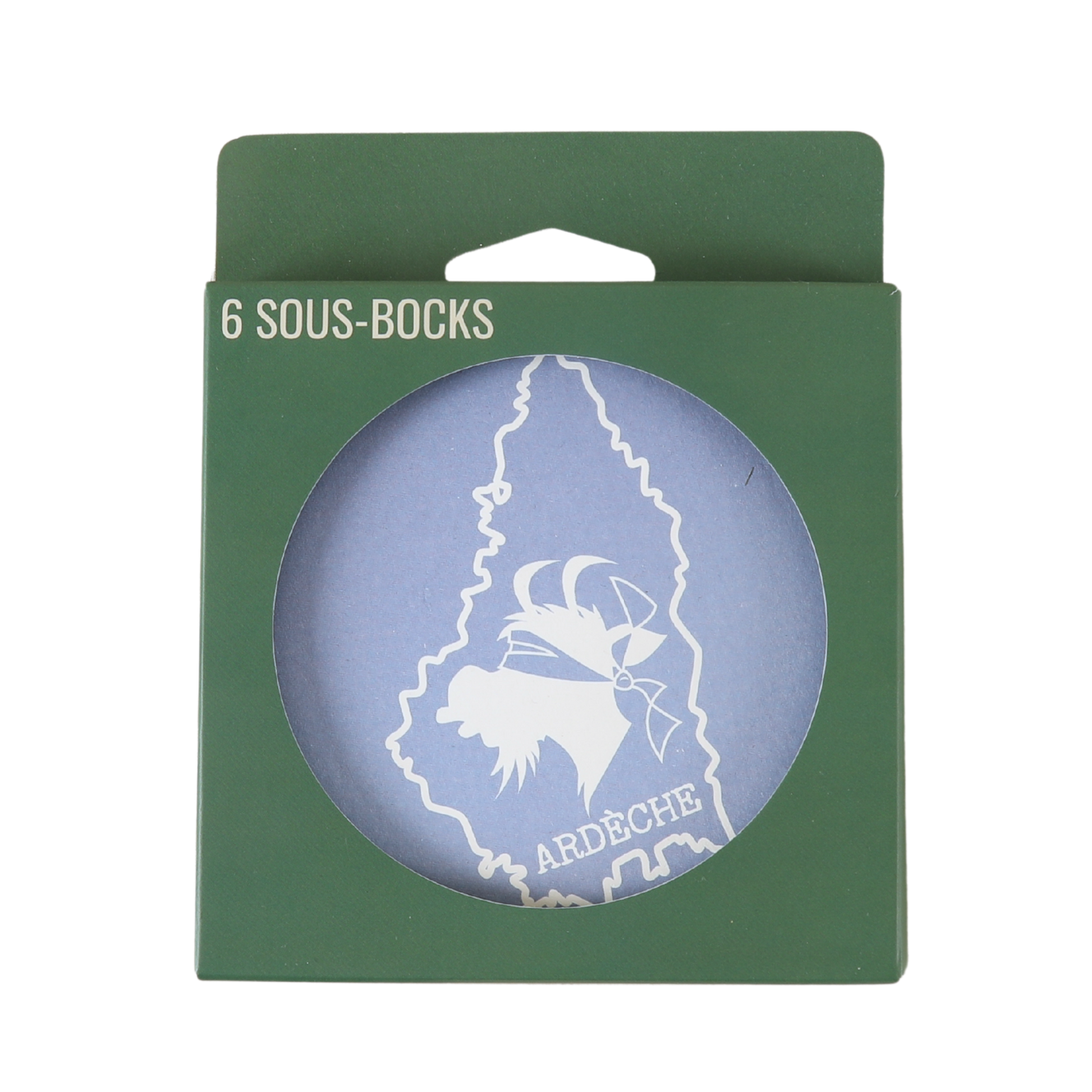 Sous-bock Jules carton panachés - Chèvres&co Ardèche (set de 6 pièces)
