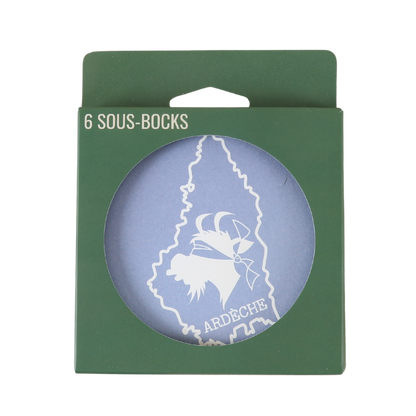 Sous-bock Jules carton panachés - Chèvres&co Ardèche (set de 6 pièces)