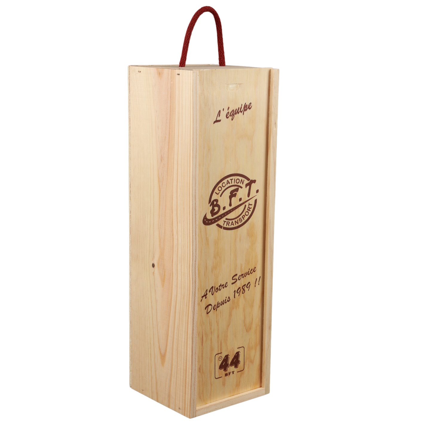 Caisse Tradition bois de Pin magnum 11,5x11,5x40cm personnalisée