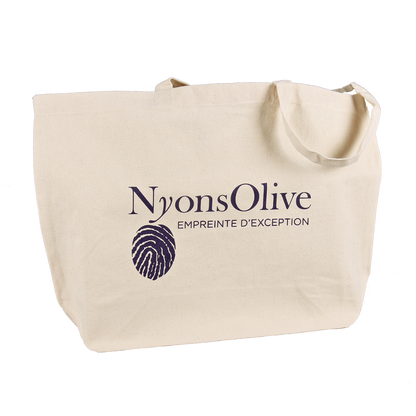 Sac toile coton naturel écru ; soufflet de fond 47x15x35cm, personnalisable