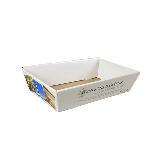 Atlanta brown kraft hexagonal wastebasket, 41x37x8/12cm, personalized - FSC®7
