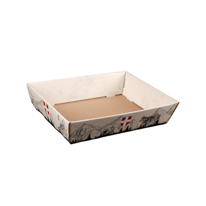 Corbeille carton rectangle 42x31x10cm personnalisée