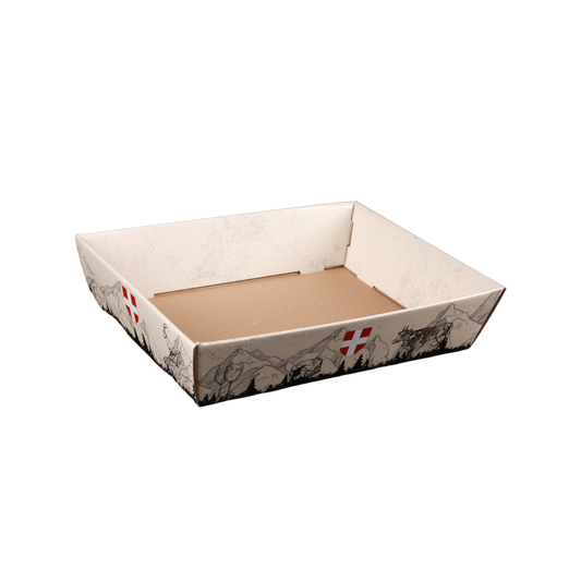 Atlanta brown kraft hexagonal wastebasket, 41x37x8/12cm, personalized - FSC®7