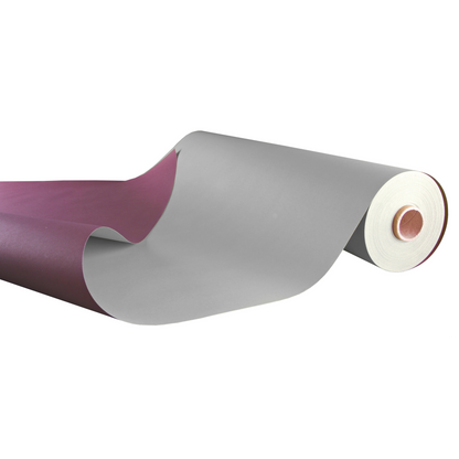 Gift paper Offset Duo aubergine/gray 70gr 0.70x100m