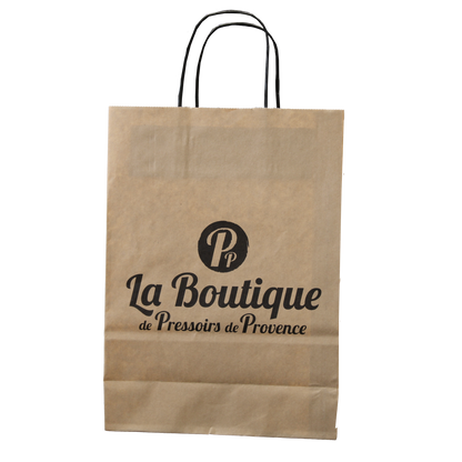 Esprit Eco paper bag with twisted handles, 3 bottles, 26x8x39cm, personalized